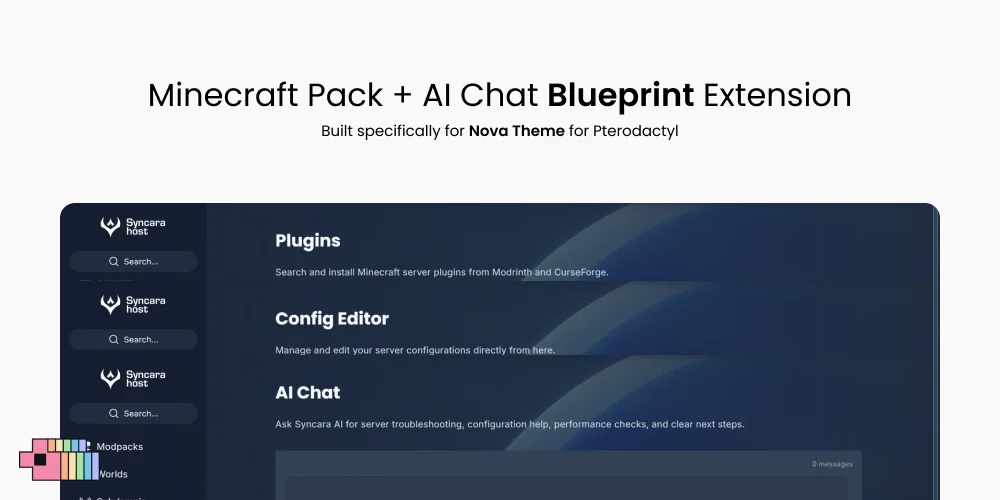 Minecraft Pack + AI Chat Extension Banner