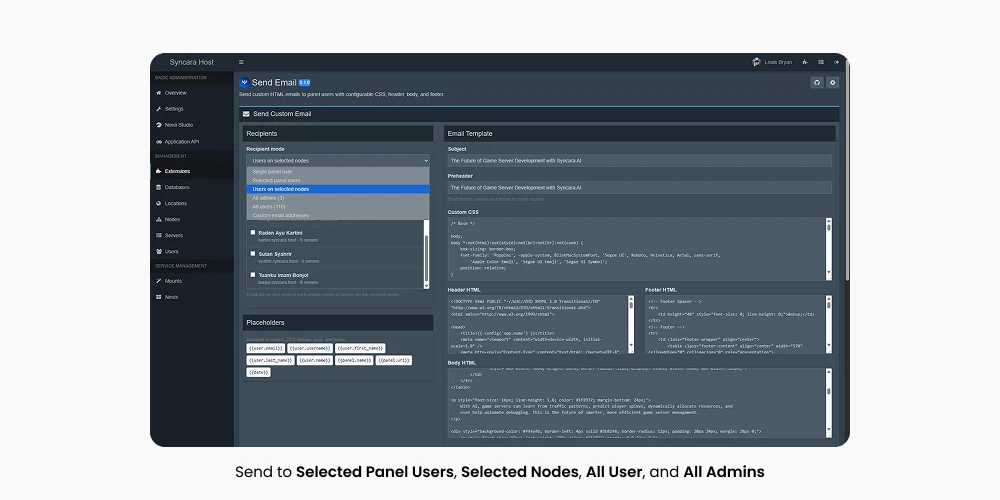 Send Email Extension Feature 2
